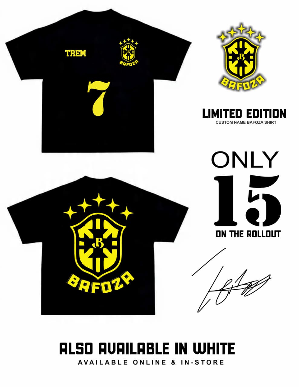 Bafoza Limited Edition Custom Name Oversized T-Shirt or Hoodie
